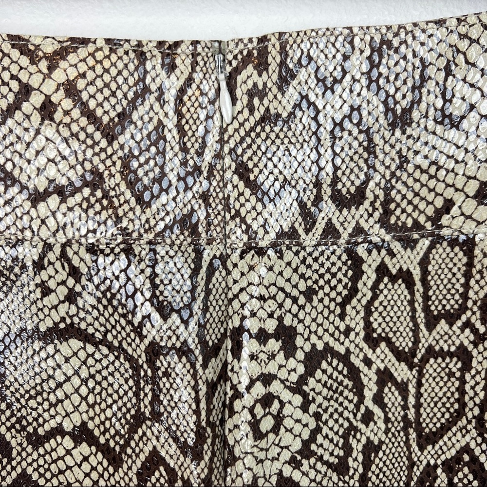 St Vincent Python Embossed Suede Skirt - image 3